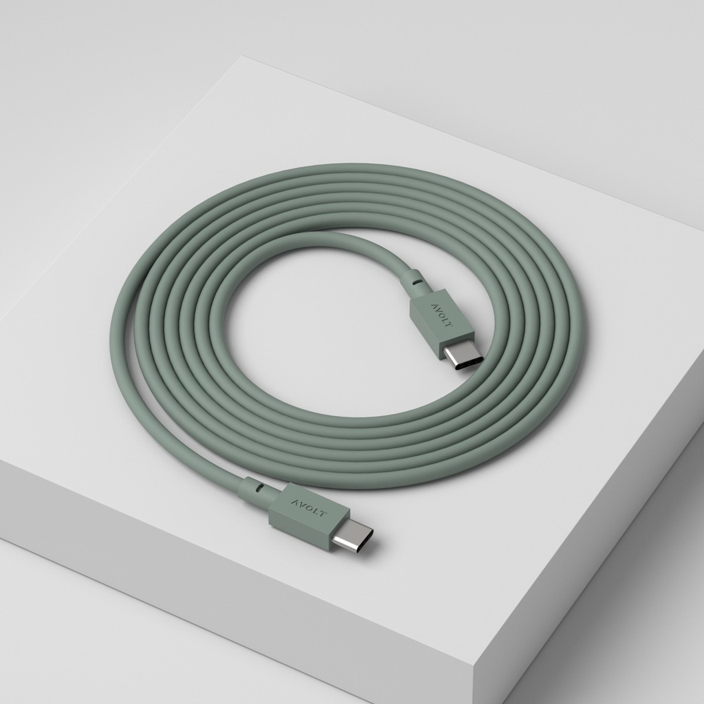 Cable 1 USB C to USB C,2m Oak Green