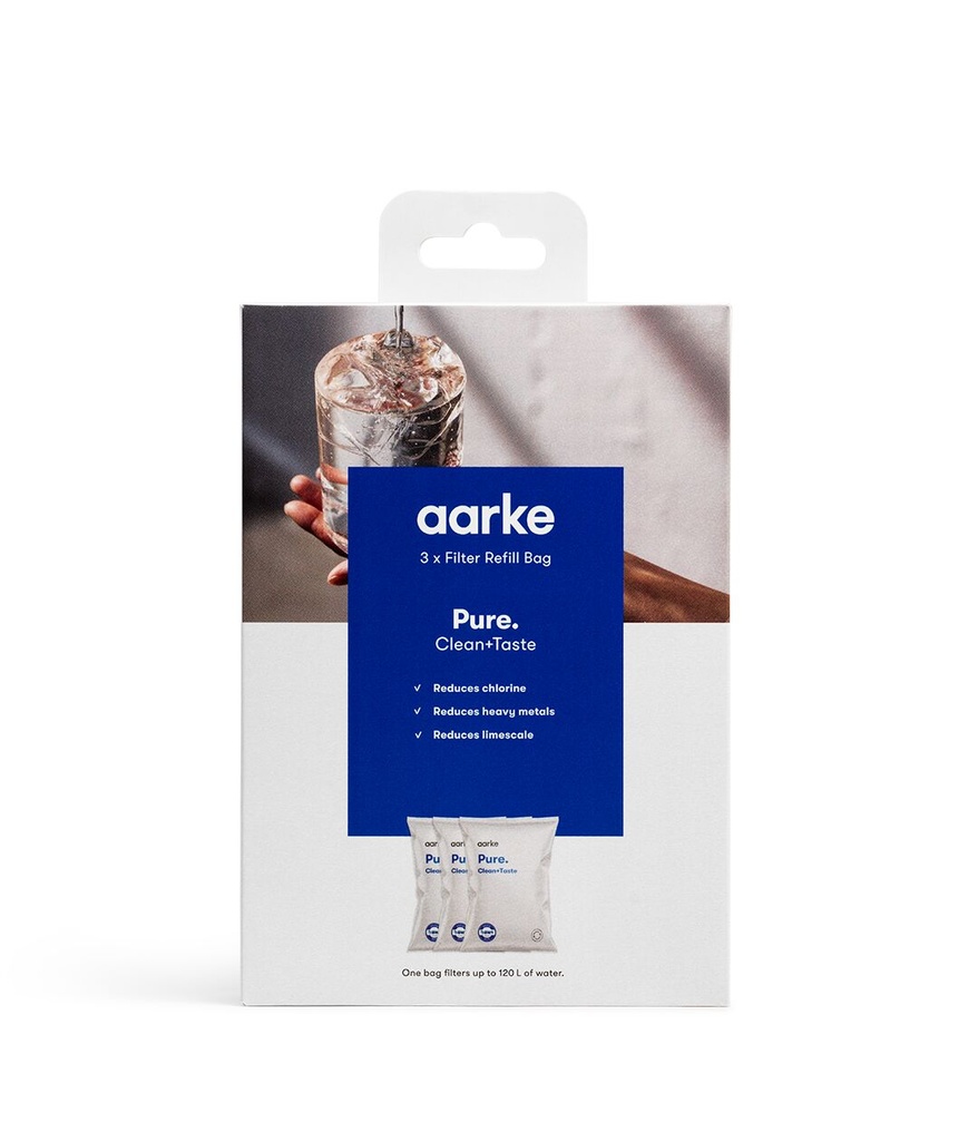 Aarke Purificateur Verre + Recharge de filtre 3-Pack Pure