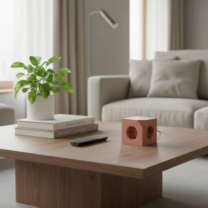 Multiprise design Komult Ohmie aux formes géométriques