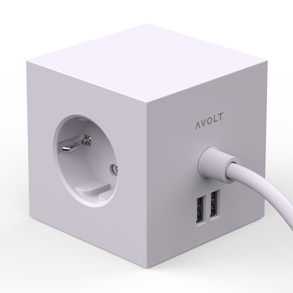 Square 1 avec USB/Magnet et câble de 1,8 m Gris