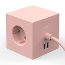 Square 1 avec USB/Magnet et câble de 1,8 m Rose