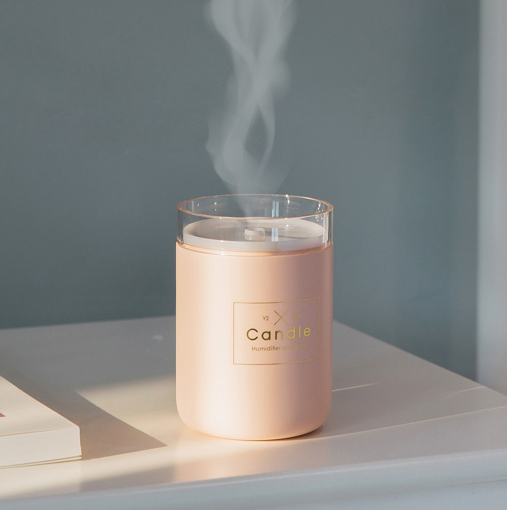 Candle Light Humidifier Pink