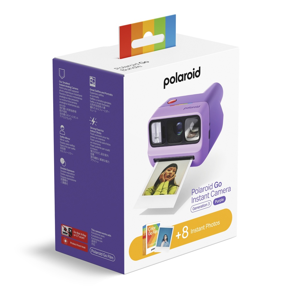 Go Gen 3 Purple + Color Film Bundle ( 8 Photos)