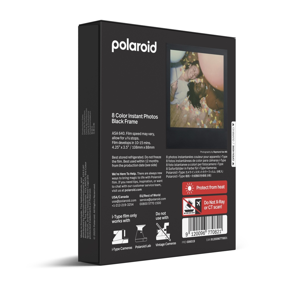 Polaroid Film Couleur pour i-Type – Cadre Noir  - 8 Photos 