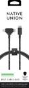 Native Union Belt Cable Duo 1,8 m – Câble 2-en-1 USB-C vers USB-C & Lightning