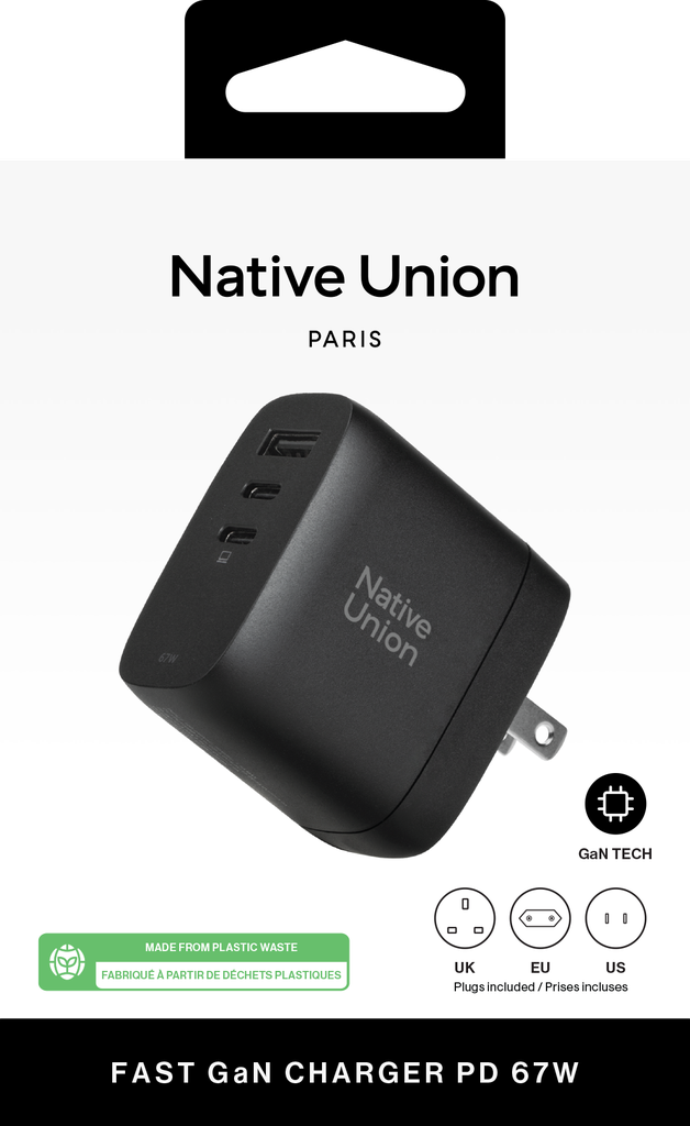 Native Union Chargeur USB-C GaN 67W Power 3 Ports