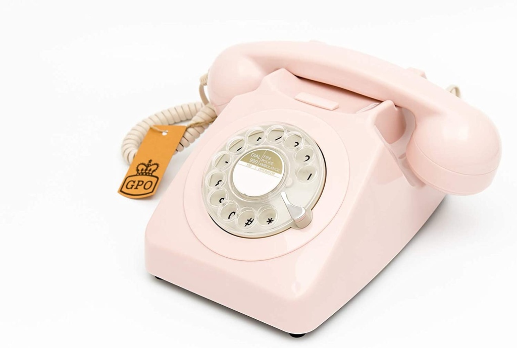 GPO   746 Rotary - Téléphone à Cadran Rotatif -  Pink