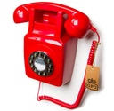 GPO  746 Wall  - Téléphone à Bouton Poussoir - Red