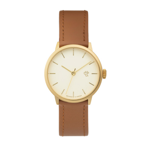 Khorshid Mini Gold/Brown Vegan Leather