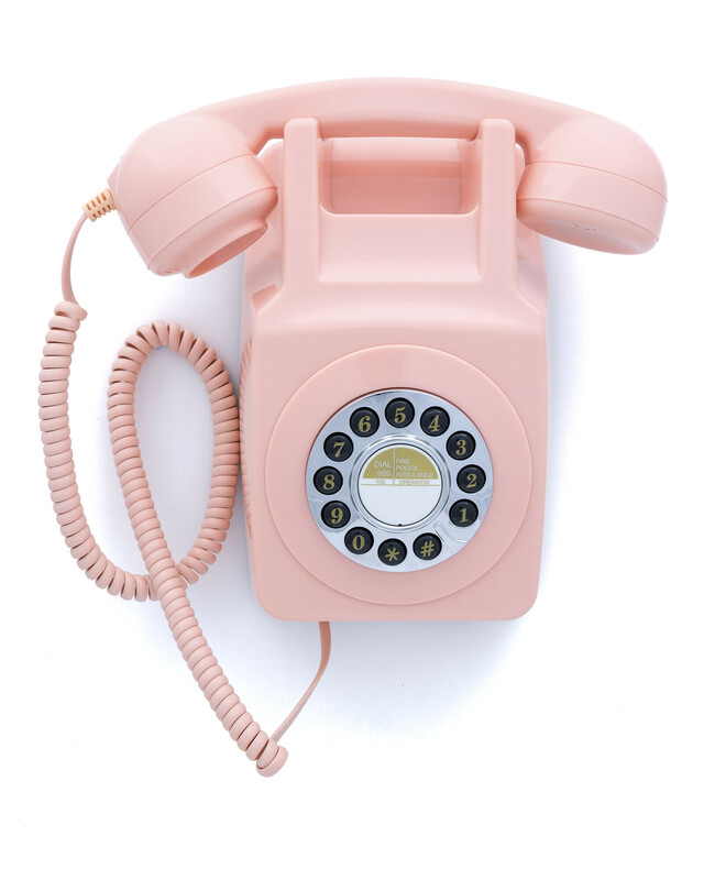 [GPO746WPIN] GPO  746 Wall  - Téléphone à Bouton Poussoir - Pink