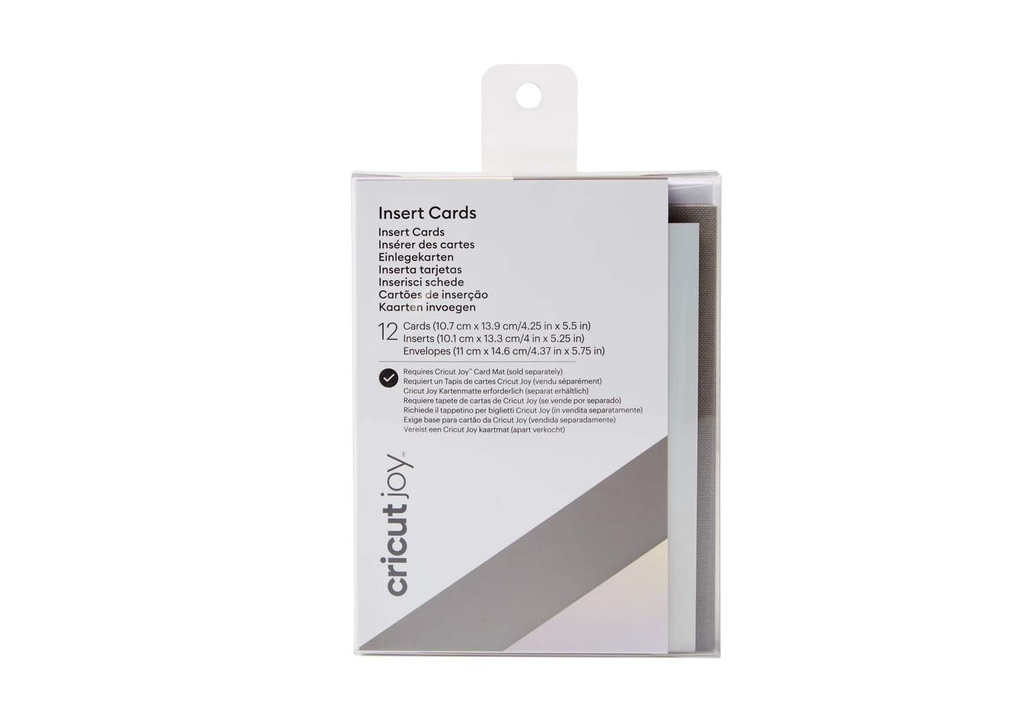 Cricut Joy™ Cartes à insérer, gris/or métallique