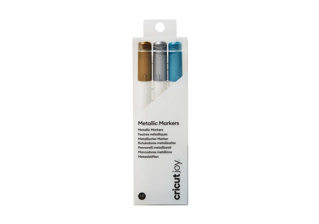 Marqueurs métalliques Cricut Joy™ 1.0, or/argent/bleu