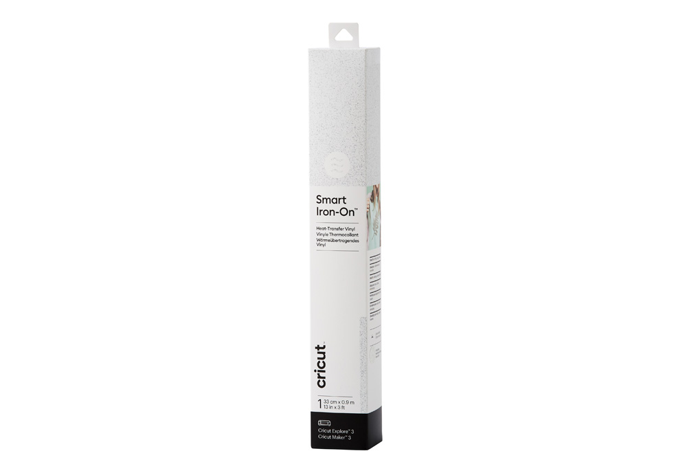 Smart Iron-on 33x91cm 1 feuille - pailleté blanc