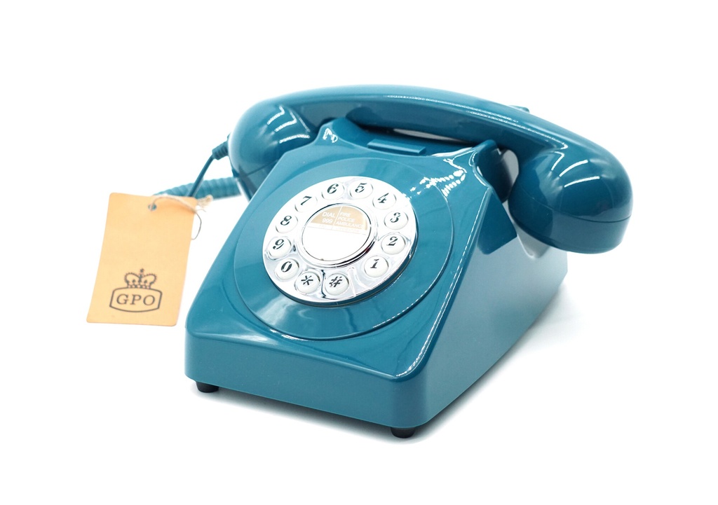 GPO  746 Push - Téléphone à Bouton Poussoir -  Azure Blue