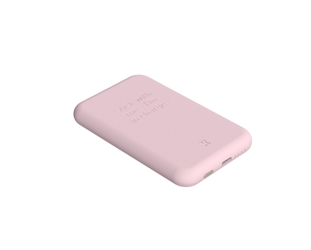 Kreafunk - Batteries Externes à Induction - toCHARGE Qi - Dusty Rose - 5000 mAh