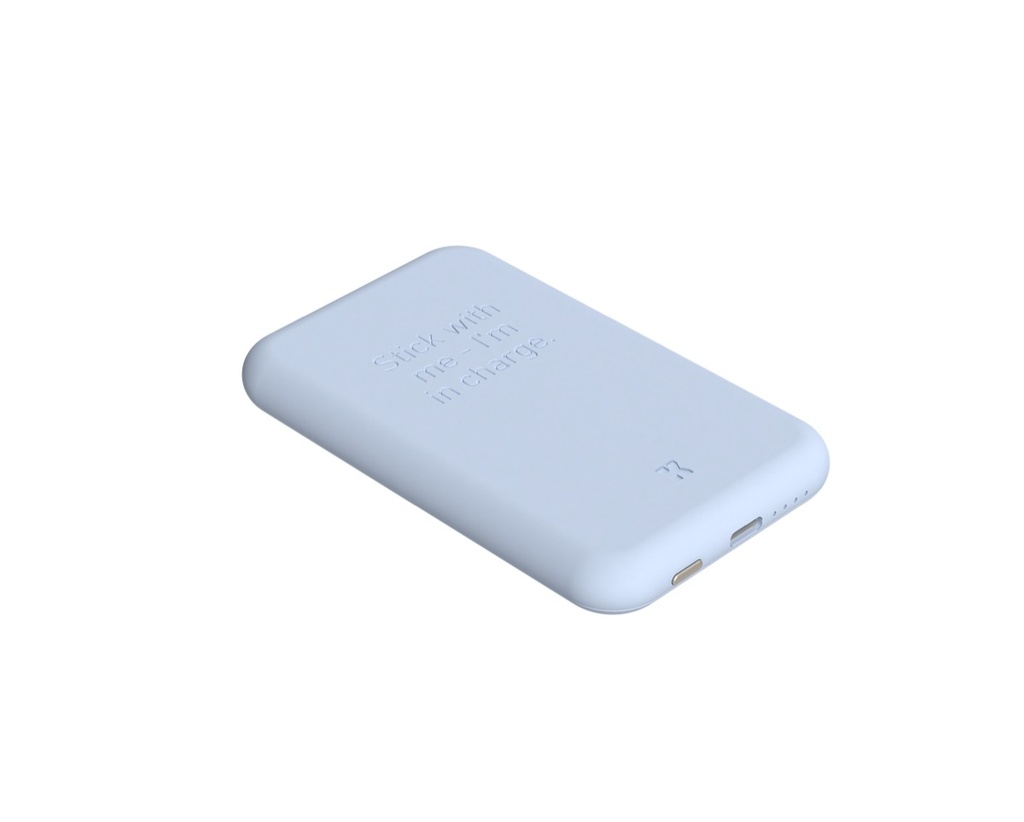 Kreafunk - Batteries Externes à Induction - toCHARGE Qi - Cloudy Blue - 5000 mAh