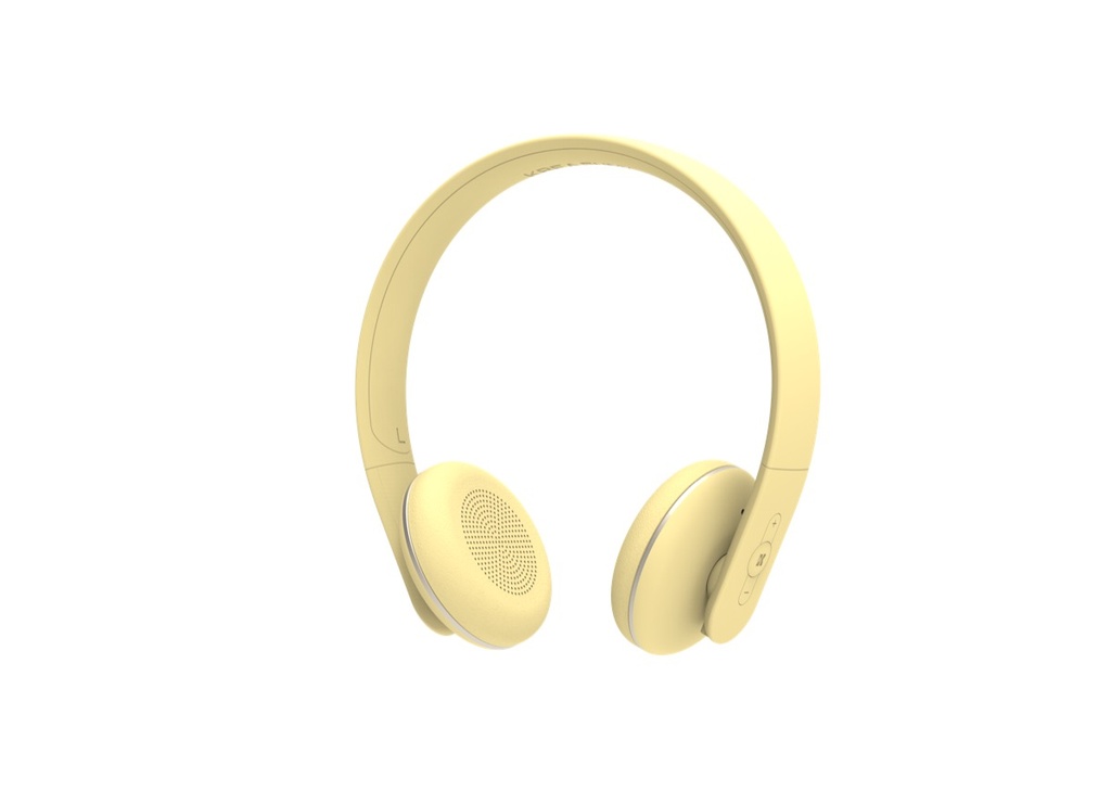  Kreafunk - Casques Audio - Bluetooth Sans Fil - ANC & IPX4 - aHEAD 2 - Soft Yellow