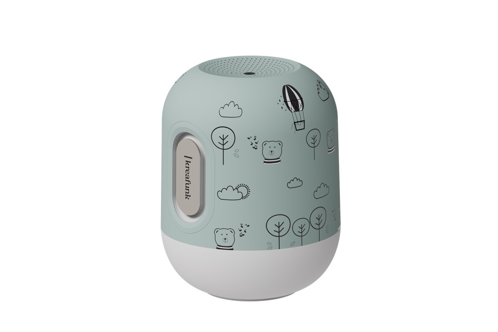 Kreafunk Kids - Lampes - Enceintes - 2 en 1 Glowie - Dusty Green - 5W