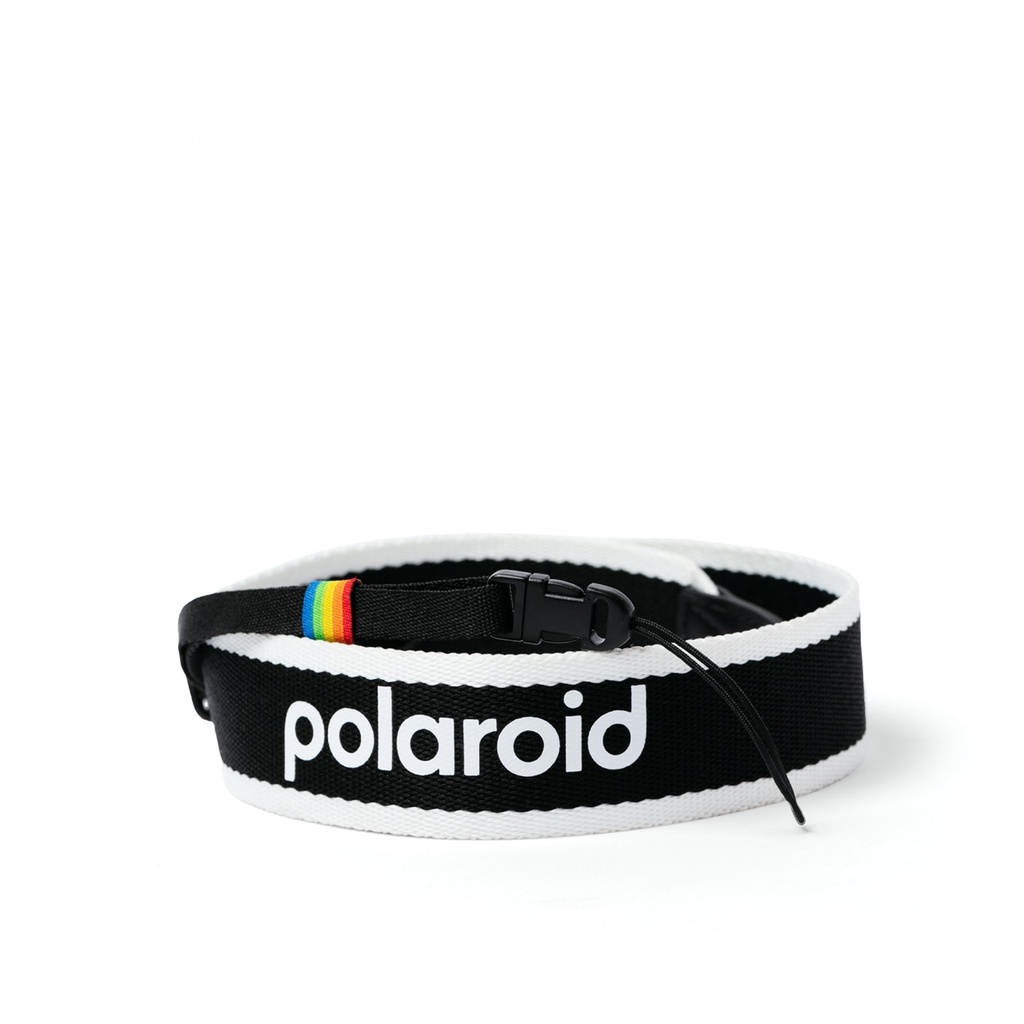 [006308] Polaroid Flat strap - Black & White  