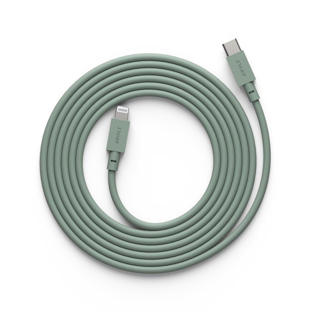 Cable 1 USB-C to LIGHTNING 2m Oak Green