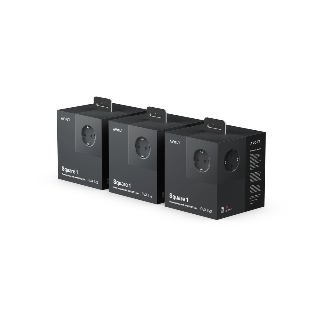 Square 1 | Pack de 3 USB-C Stockholm Black