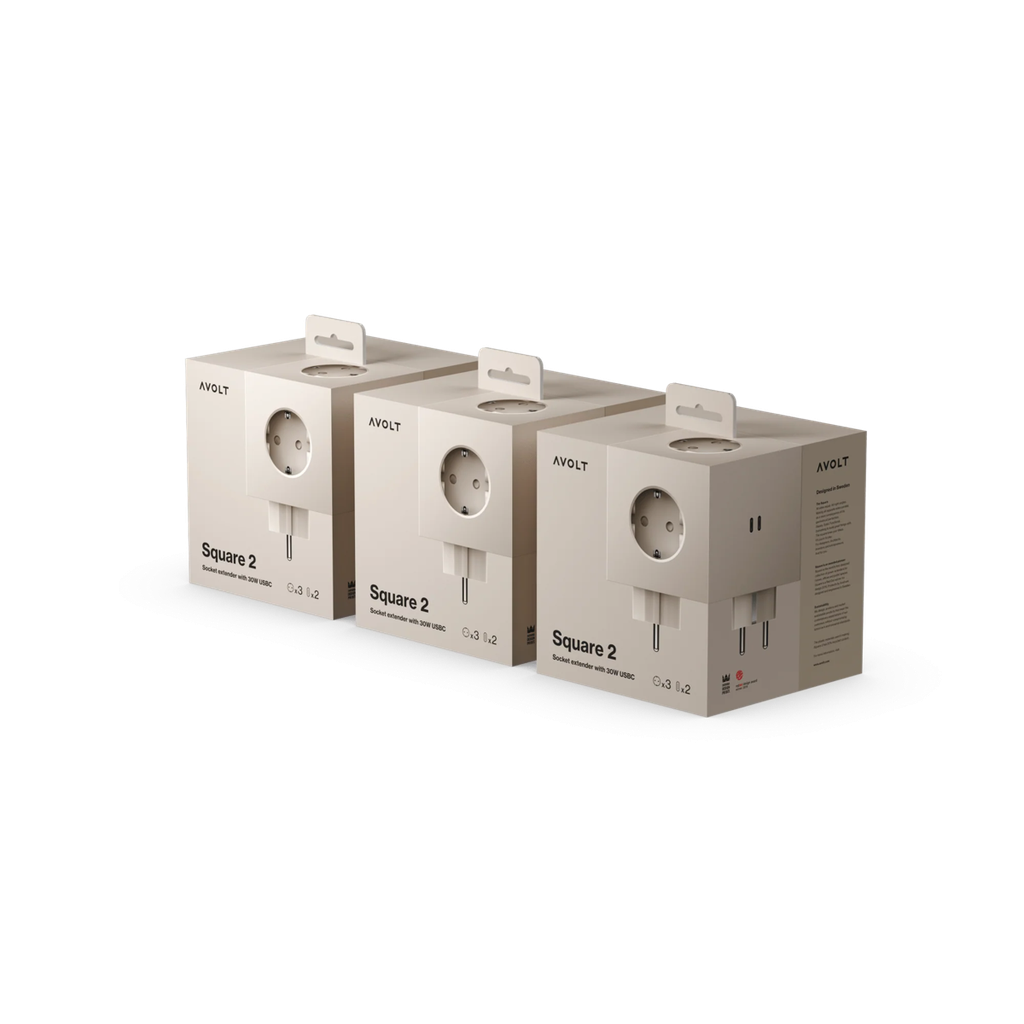 Square 2 | Paquet de 3 USB-C Nomad Sand