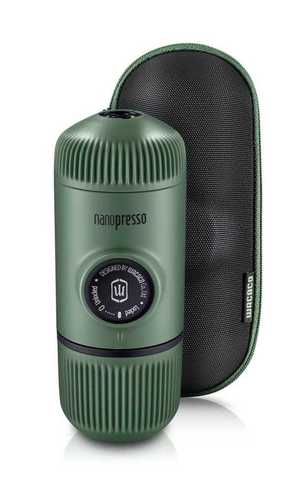 Wacaco Nanopresso -  Machine à café portable  - Café Moulu  - Moss Green + Case