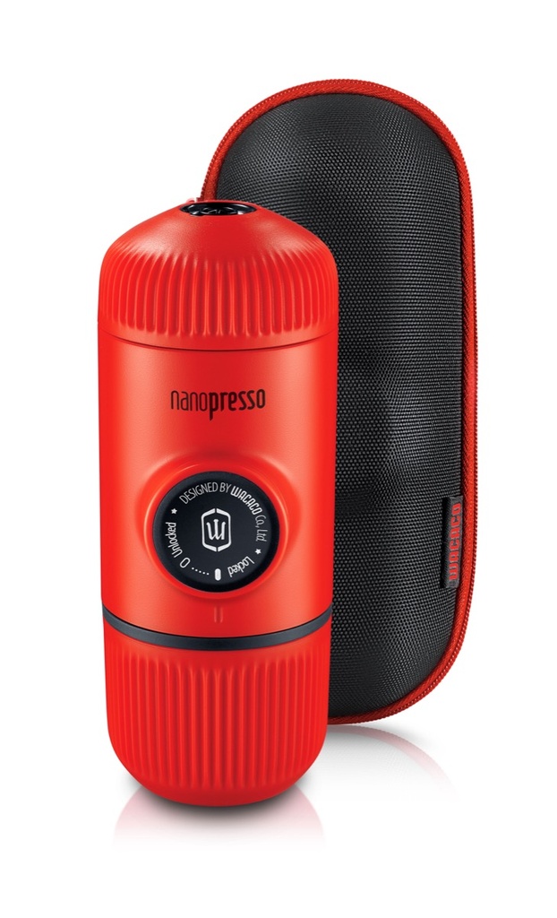Wacaco Nanopresso -  Machine à café portable  - Café Moulu  - Lava Red + Case