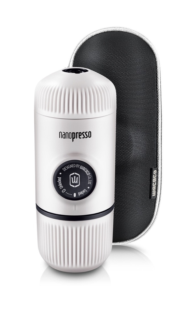 Wacaco Nanopresso -  Machine à café portable  - Café Moulu  - Chill White + Case