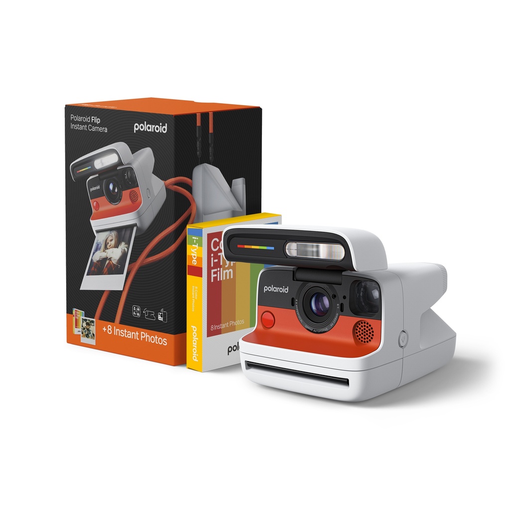 Appareil photo instantané Polaroid Flip White + Pack de films couleur (8 photos)