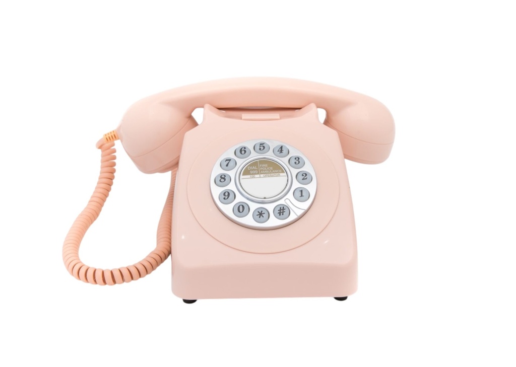 GPO  Livre d'Or Audio - Téléphone à Boutons Poussoir Enregistreur de Messages Vocaux - Pink 