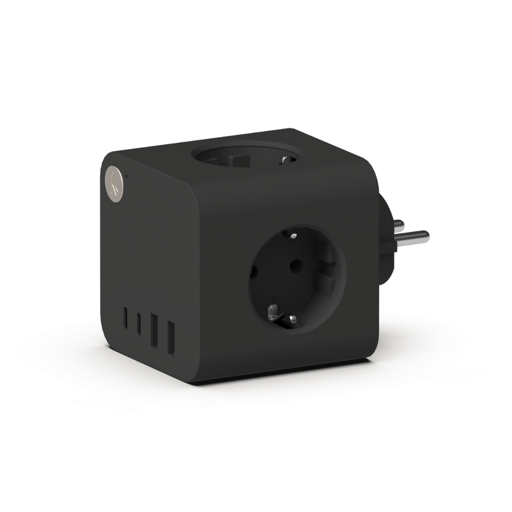 Kreafunk - Multiprises Murales - 2 USB-A & 2 USB-C  - Ampie - Black - 25W