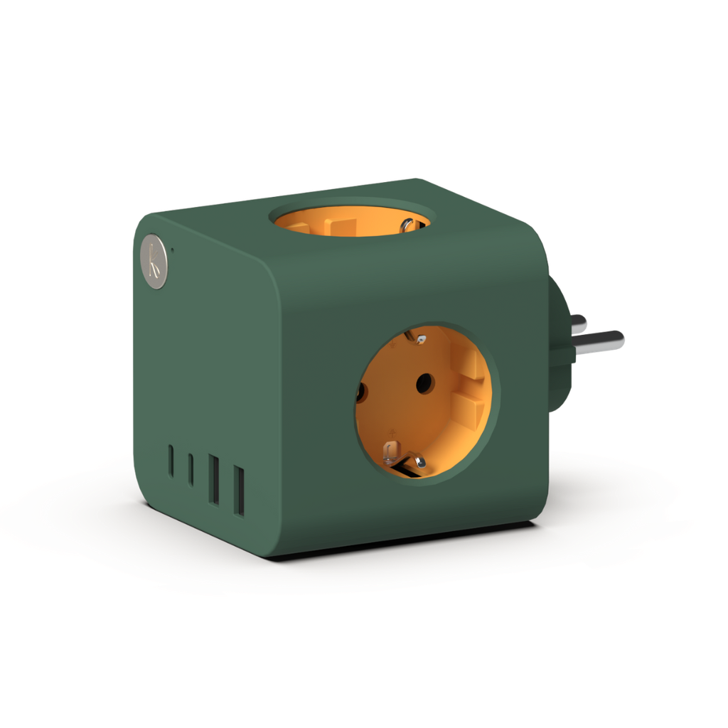 Kreafunk - Multiprises Murales - 2 USB-A & 2 USB-C  - Ampie - Nordic Green - 25W