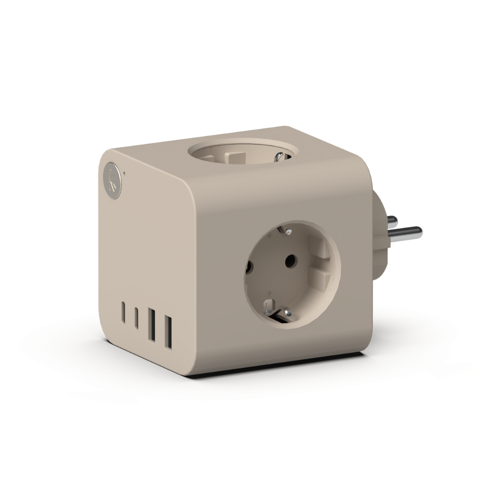 Kreafunk - Multiprises Murales - 2 USB-A & 2 USB-C  - Ampie - Ivory Sand - 25W