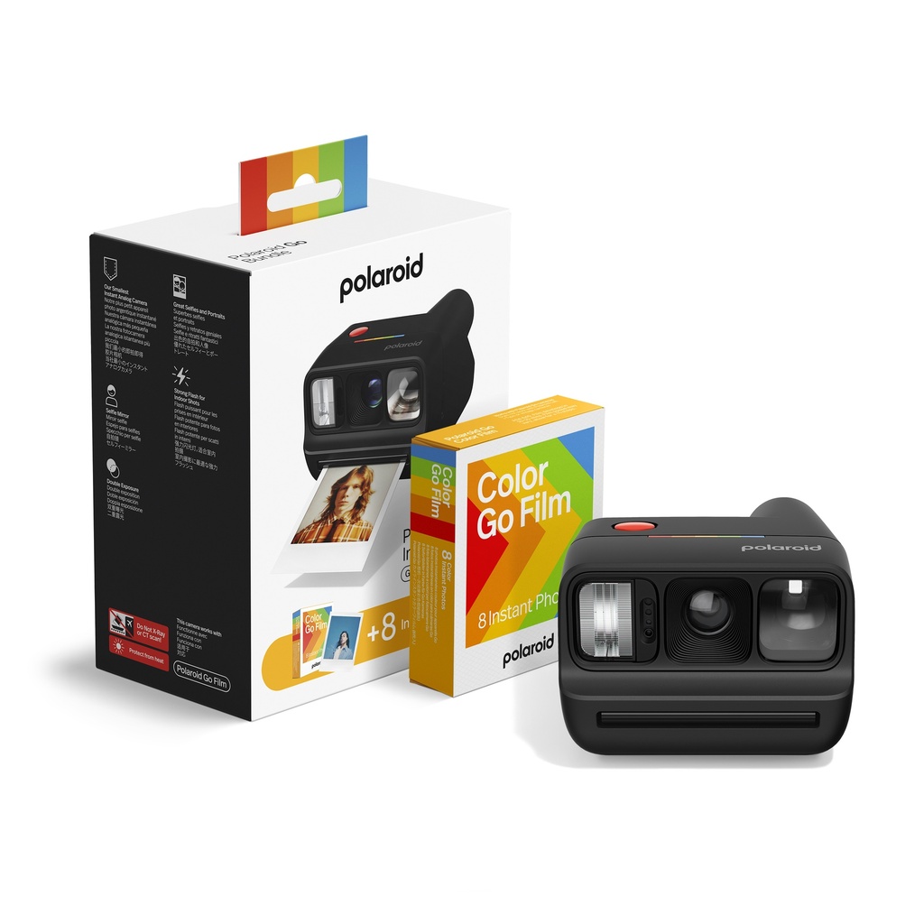Appareil photo instantané Polaroid Go Gen 3 Black + Color Film Bundle ( 8 Photos)