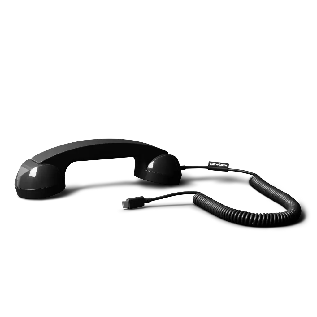 Native Union Pop Phone – Combiné Téléphone Rétro pour Smartphone – Noir
