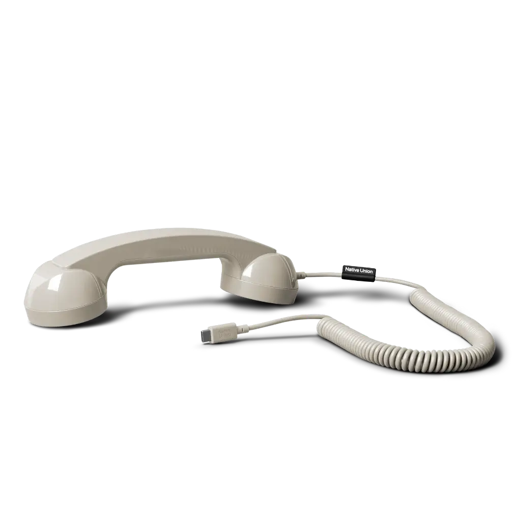 Native Union Pop Phone – Combiné Téléphone Rétro pour Smartphone – Sandstone