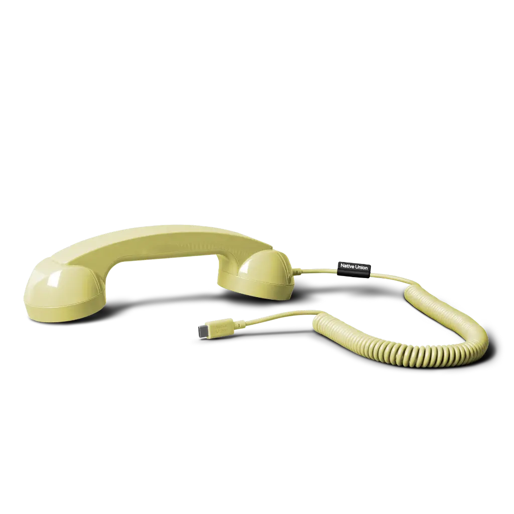 Native Union Pop Phone – Combiné Téléphone Rétro pour Smartphone – Lemon