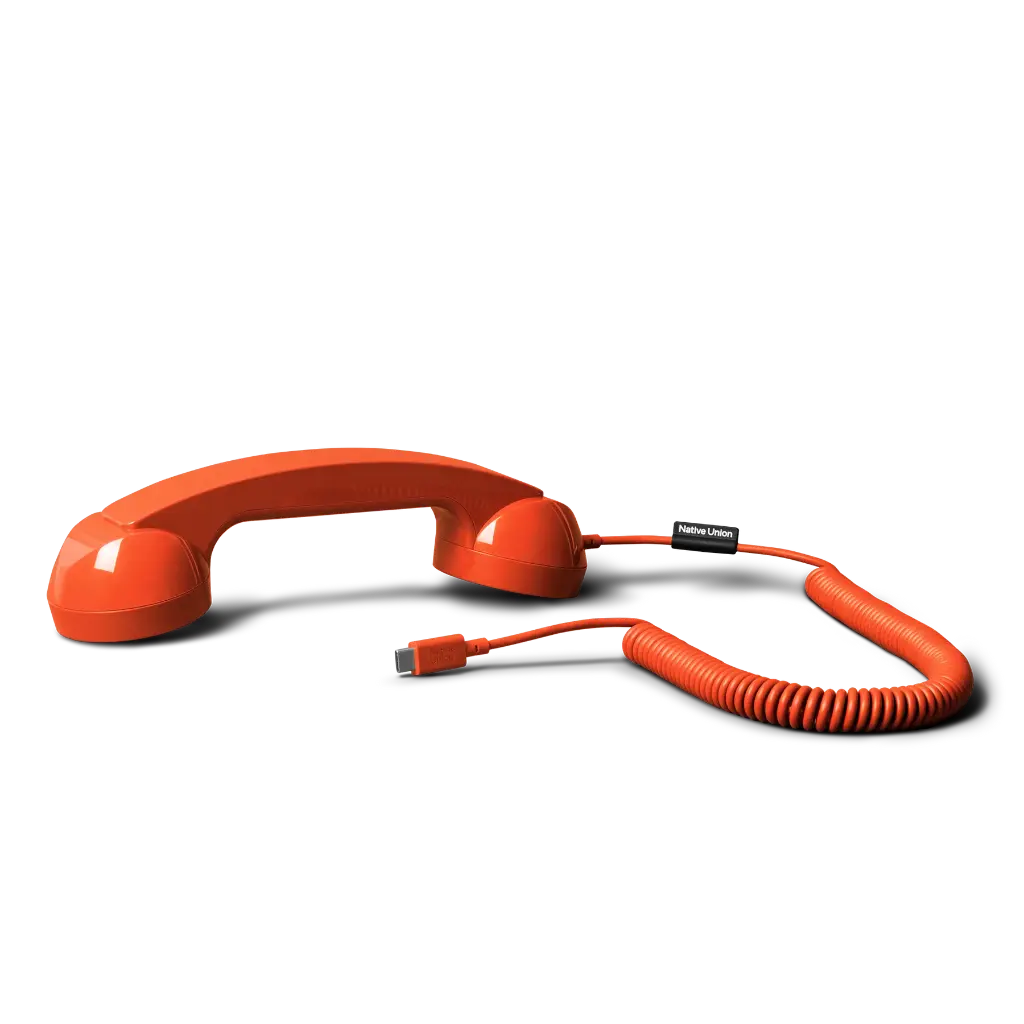 Native Union Pop Phone – Combiné Téléphone Rétro pour Smartphone – Alarm Red