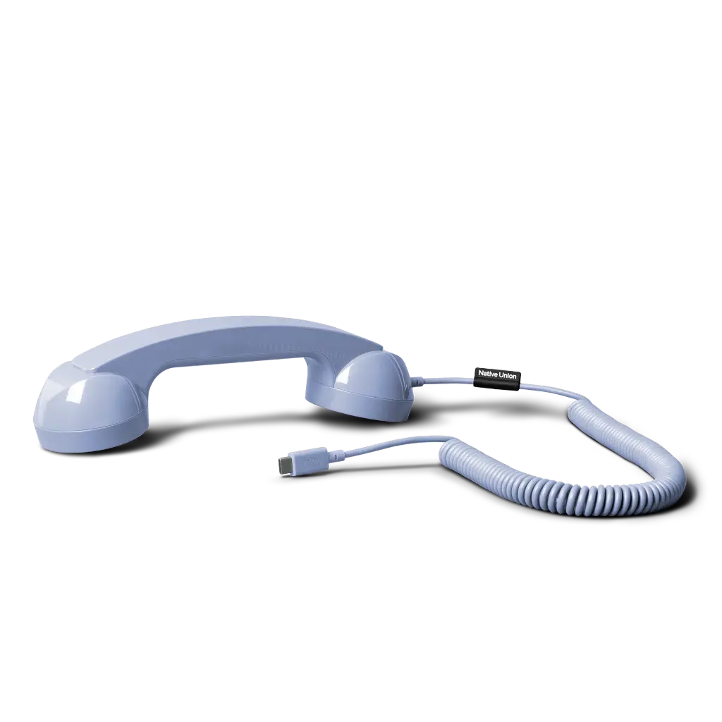 Native Union Pop Phone – Combiné Téléphone Rétro pour Smartphone – Azur