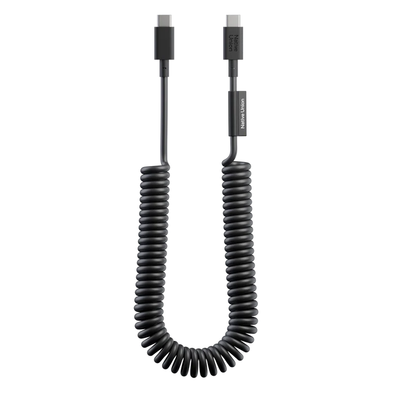 Native Union POP Cable XL 2,4 m 60W – Câble USB-C vers USB-C Charge Rapide – Noir