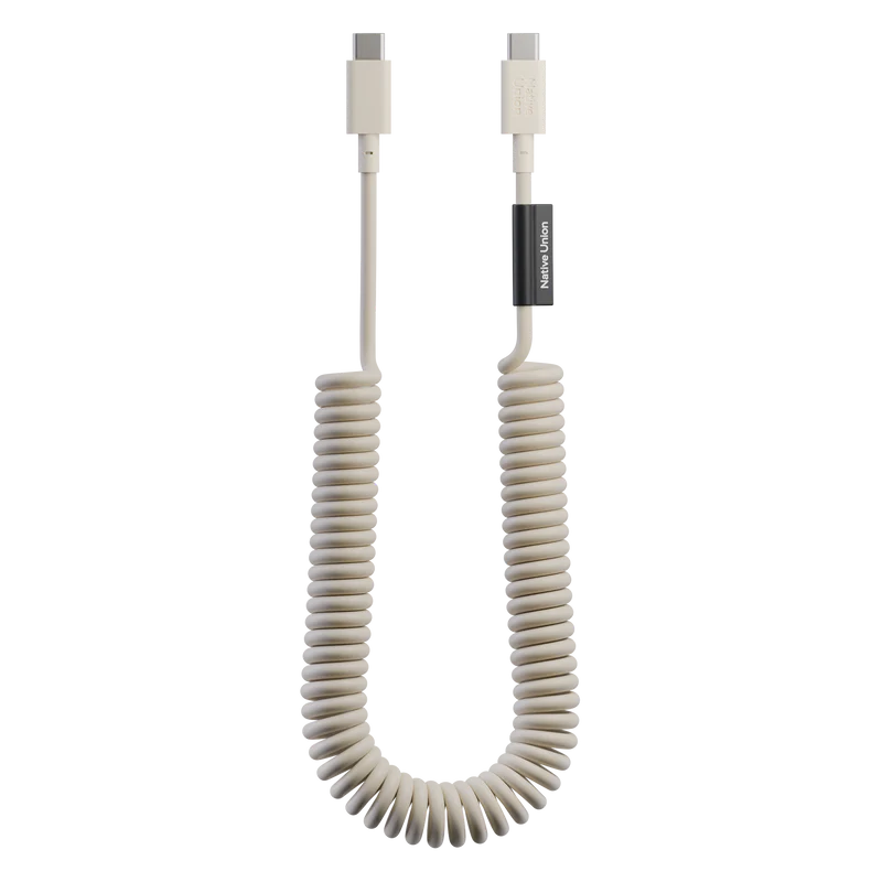 Native Union POP Cable XL 2,4 m 60W – Câble USB-C vers USB-C Charge Rapide – Sandstone