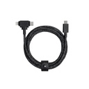 Native Union Belt Cable Duo 1,8 m – Câble 2-en-1 USB-C vers USB-C & Lightning