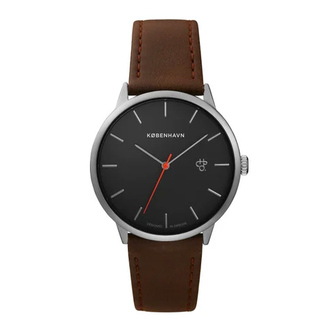 Khorshid København Betong/Brown Vegan Leather Strap