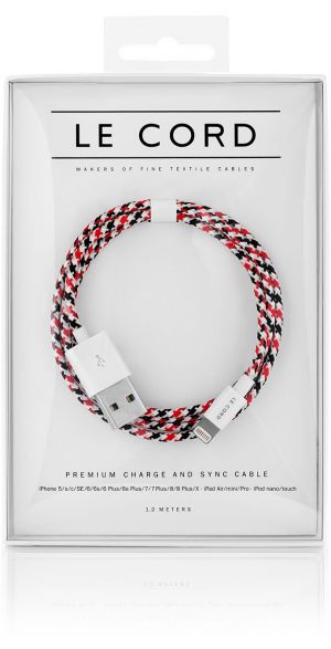 Câble Iphone Krugeri Red/ Black/ White