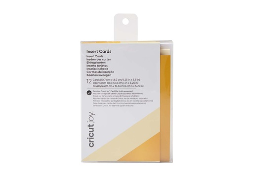 [2008044] Cartes à insérer Cricut Joy™, crème/métal d'arme