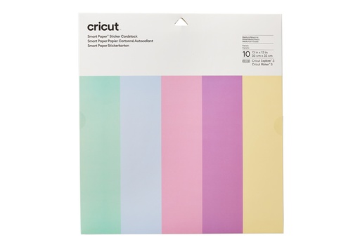 [2008320] Smart Sticker Cardstock 33x33 10 feuilles -pastel