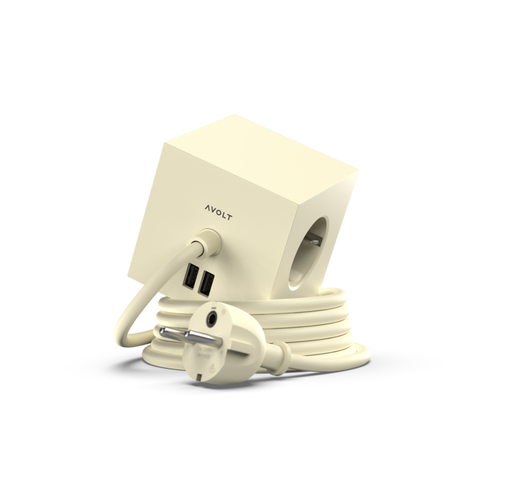[SQ1-F-USB-YY] Square 1 avec USB/Magnet et câble de 1.8 m Jaune citron