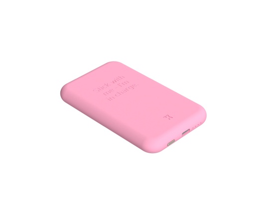 [KFKE86] Kreafunk - Batteries Externes à Induction - toCHARGE Qi - Fresh Pink - 5000 mAh