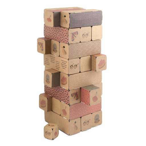 [TK-0010] Giga Jenga De Carton Super Coloré